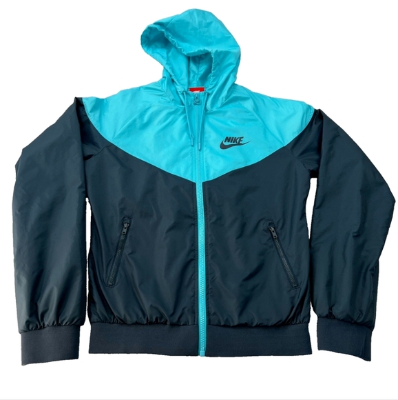 Nike Color Block windbreaker windrunner hooded xs - Picture 2 of 7